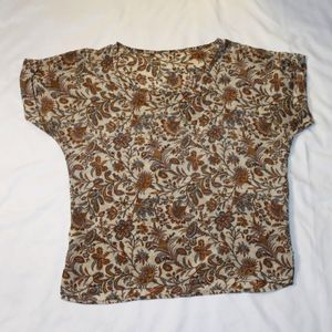 Short Sleeve Floral Blouse